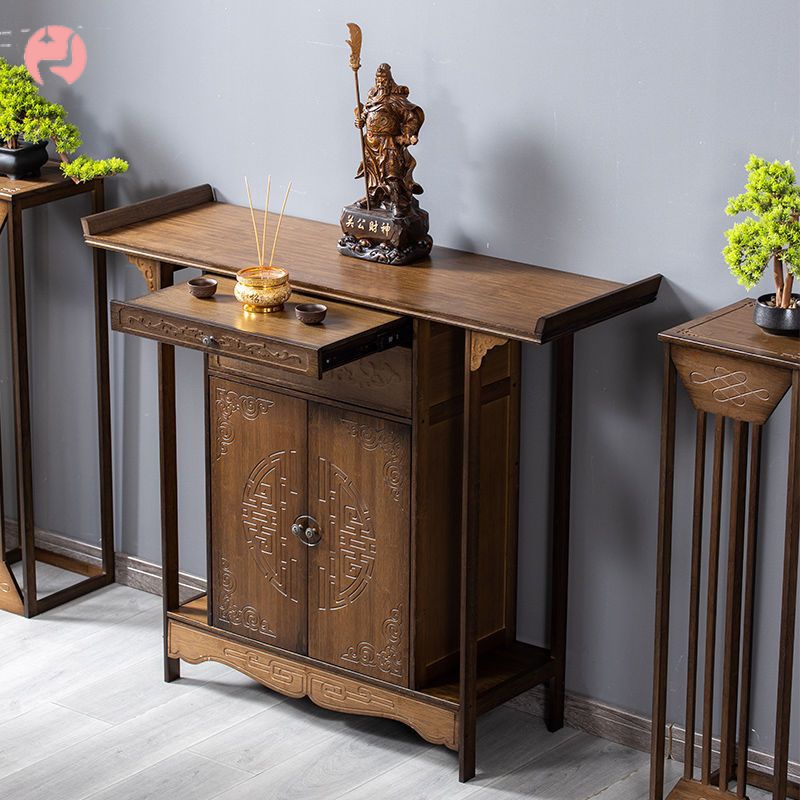 Solid wood Buddha table simple incense case table cabinet shrine ...