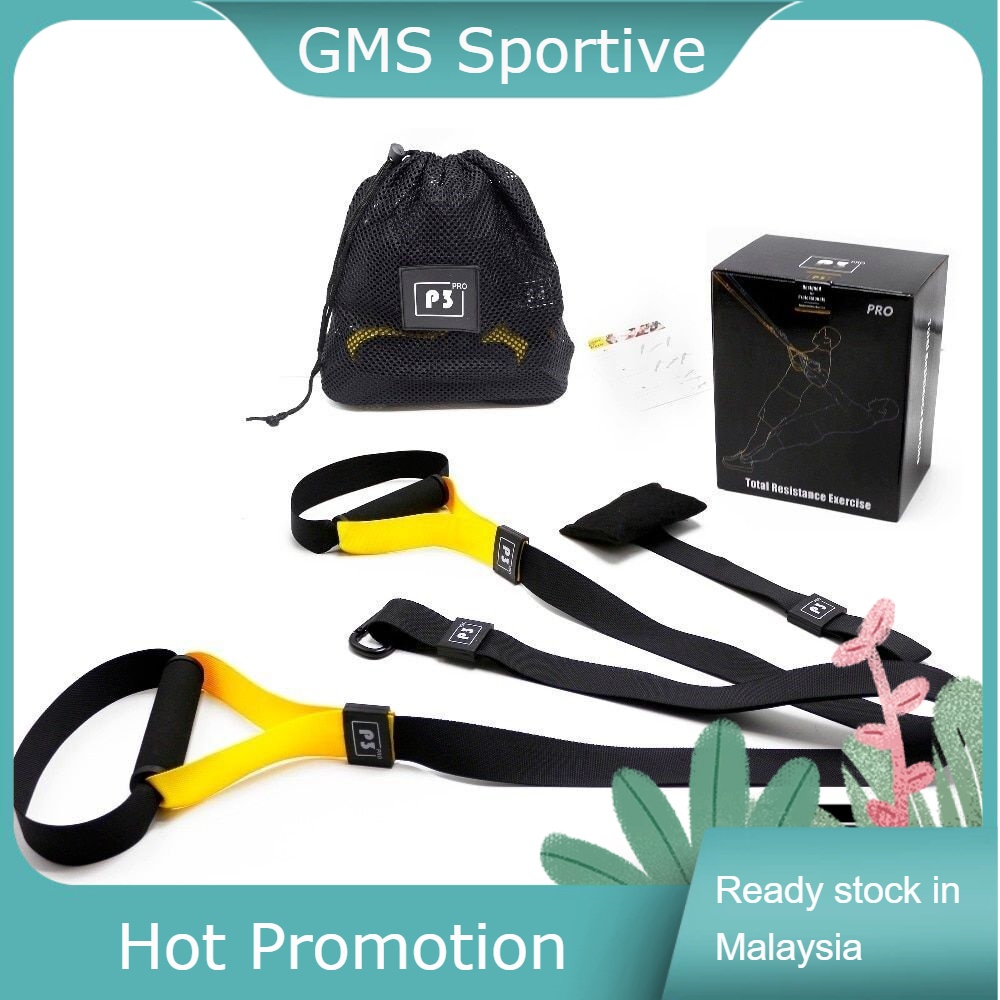 TRX P3 Gym Suspension Straps Handles Exercise Bands Rope Training Kit