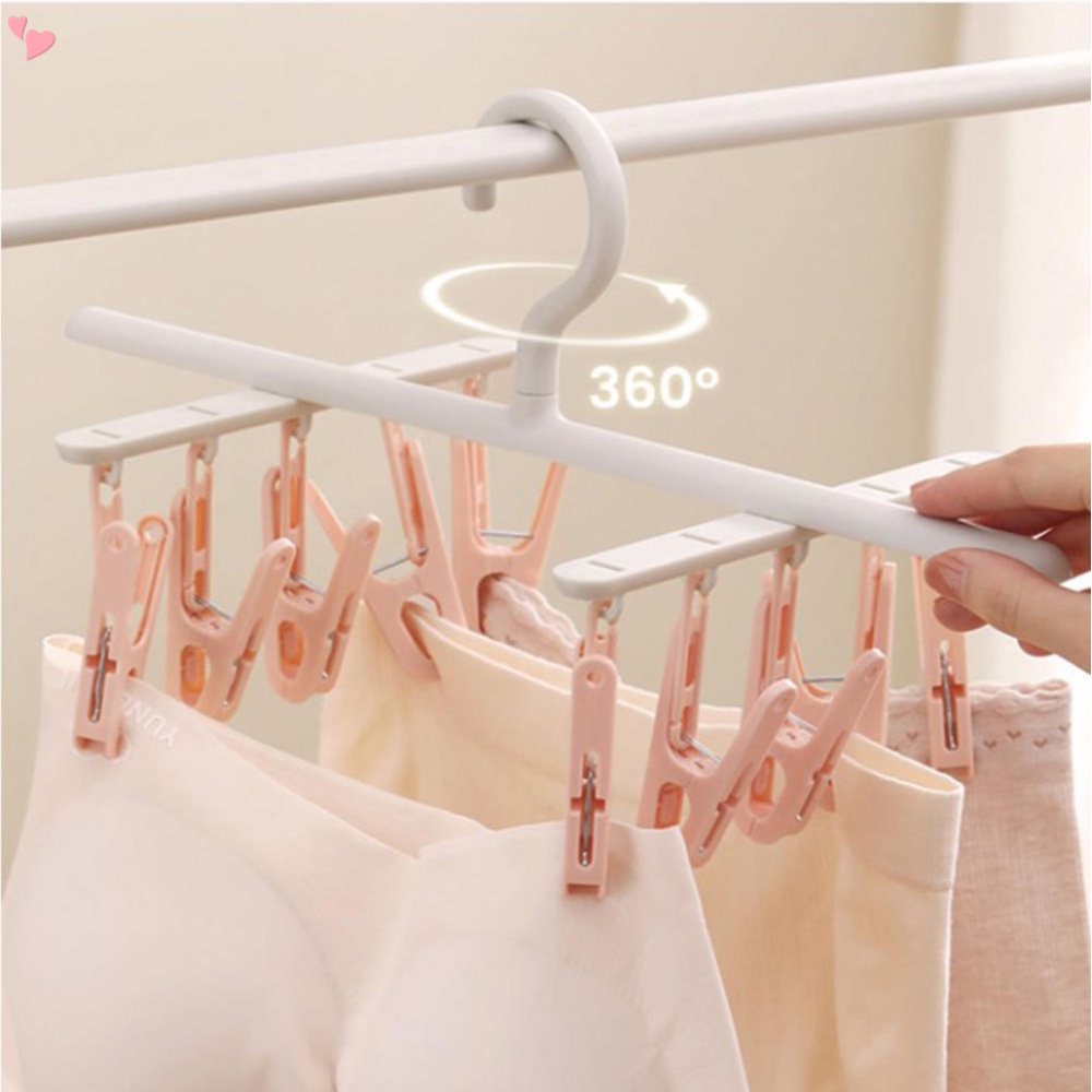 Household Multi-clip Drying Rack Rotated Windproof Student Dormitory ...