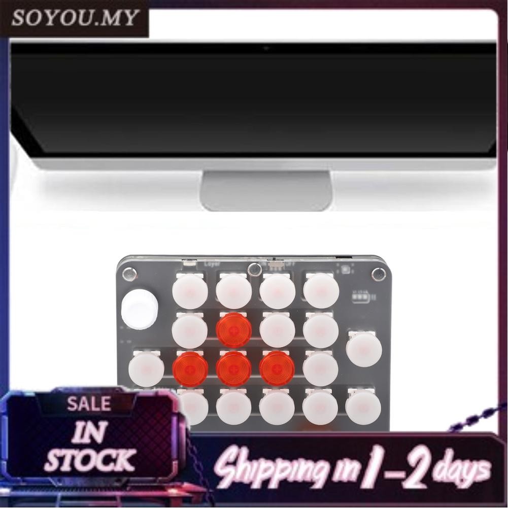 Soyoung 21 Keys Programmable Keyboard with Knob 5V 1A Macro Pad for ...