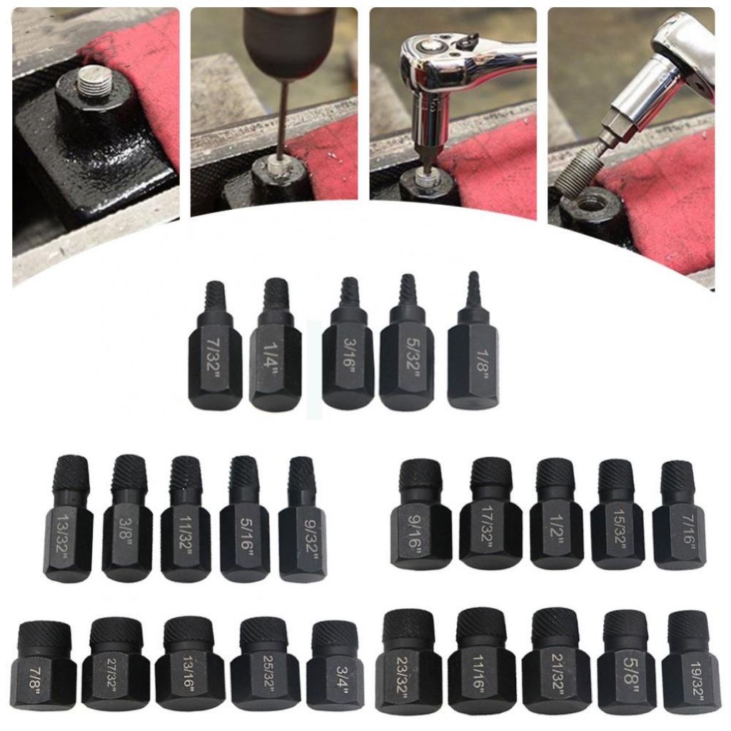 Malaysia 10pcs / 25pcs Hexagon Nut Extractors Damaged Bolts Nuts Screws