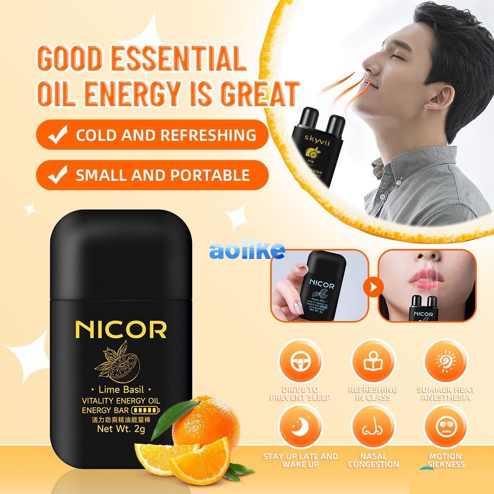 Nicor Double Hole Vitality And Essential Oil Energy Bar Healthy Dispel