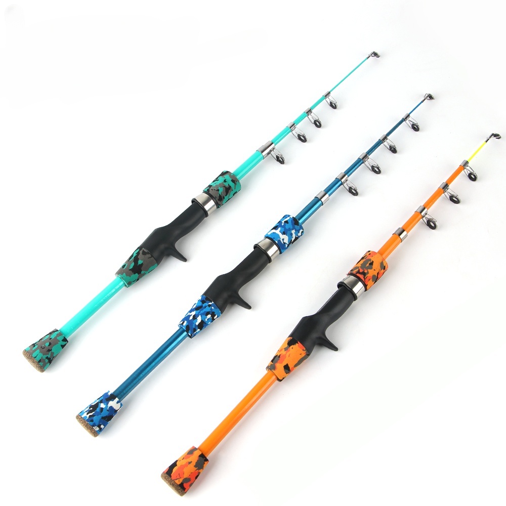 FTK 1.3M-1.8M Casting Fishing Rods For Kids Beginner Fiber Glass