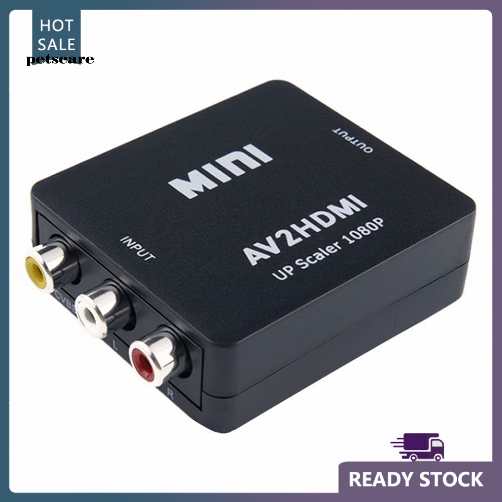 QCA RCA AV Input to Output Upscaler Composite Adapter