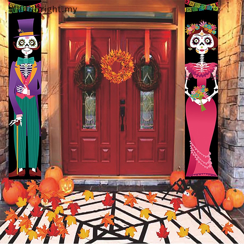  2024 CNY Decor Mexican Day Of The Dead Party Porch Sign Halloween