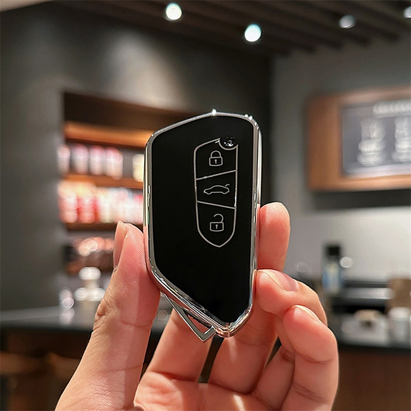 TPU Car Key Case Fob Holder Cover for Volkswagen VW Golf 8 Mk8 GTI GTD
