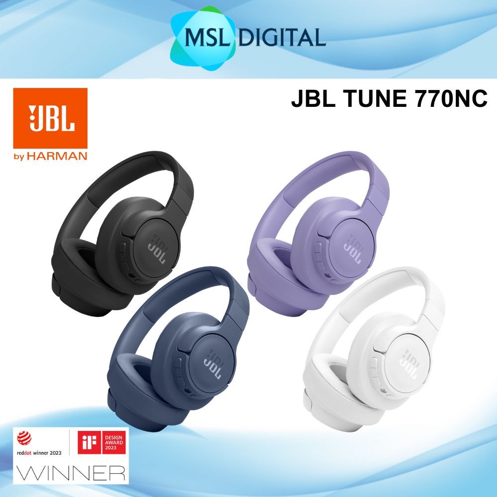 JBL Tune 770NC Adaptive Noise Cancelling Wireless Over Ear Headphones Bluetooth 5.3 JBL Pure Bass Sound Shopee Malaysia