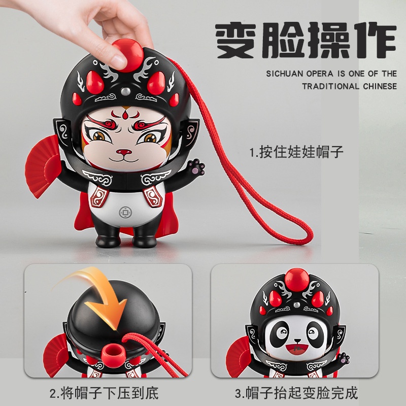 5 Peking Opera masks, Sichuan Opera face-changing dolls, Chinese ...