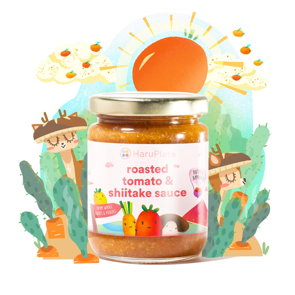 Haru Plate Roasted Tomato & Shiitake Sauce 9m+ (200g) Shopee Malaysia