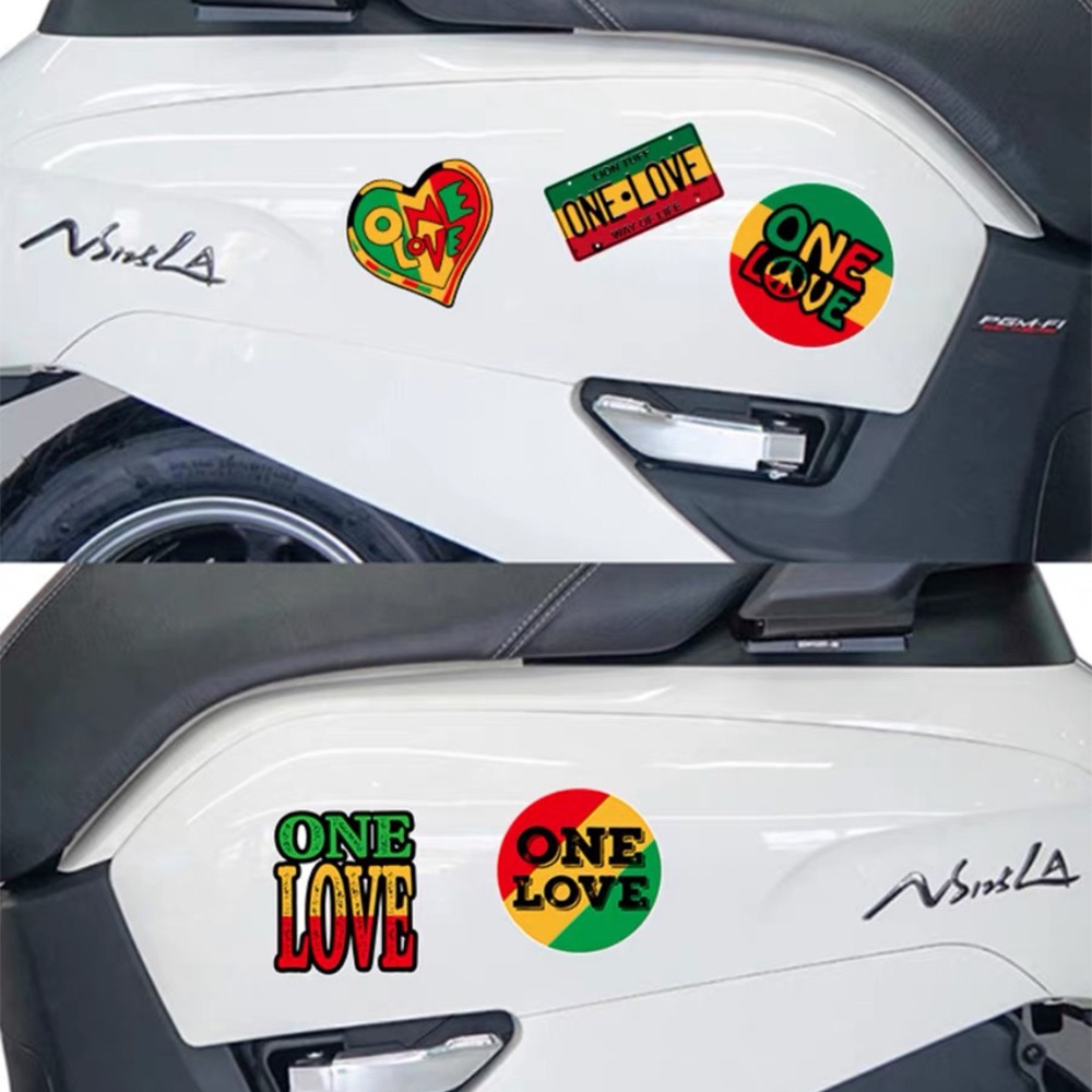 JDM Rasta Retro ONE LOVE Electric Scooter Body Windshield Reflective ...