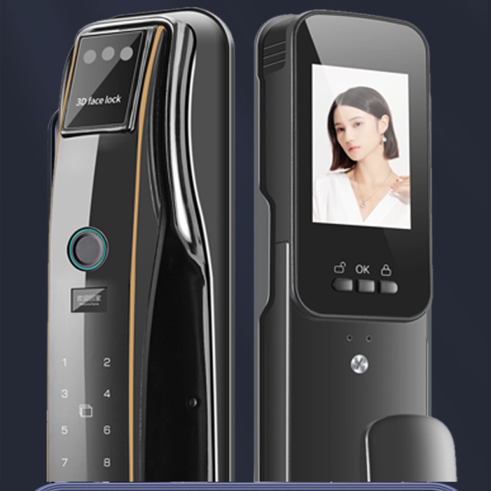 Smart Door Lock Face Recognition Fingerprint Password Key Card - AX024 ...
