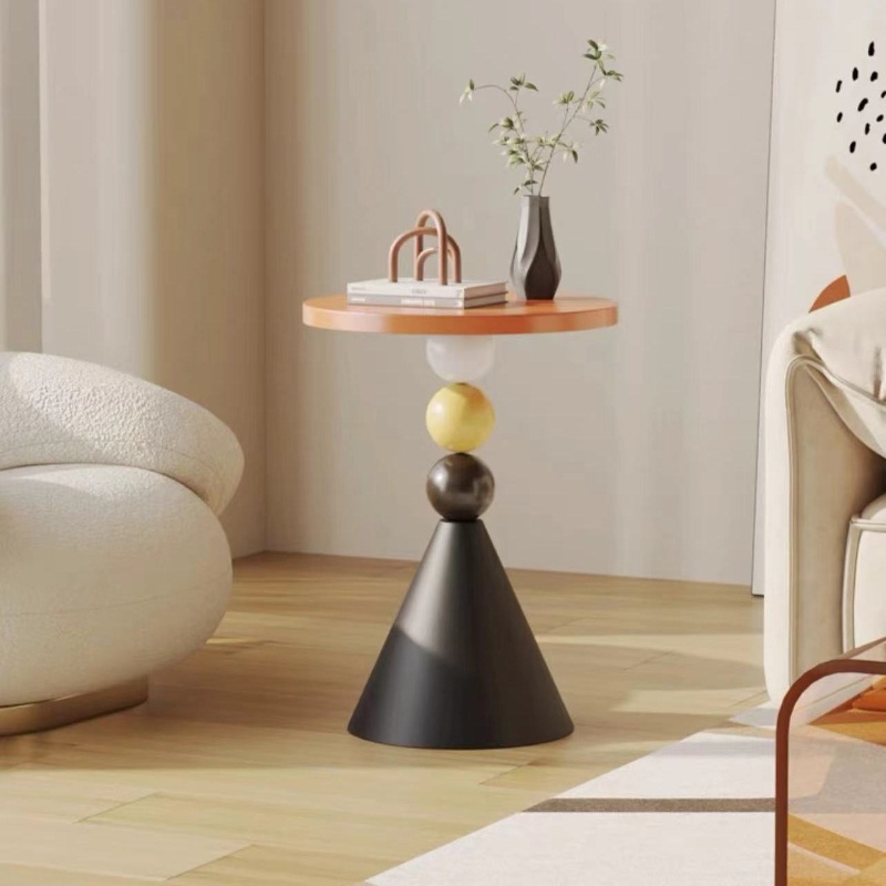 『Free Shipping』Nordic light luxury sofa side table color ins small ...