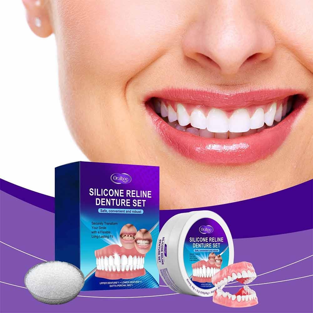 Silicone Reline Denture Set Soft Silicone Denture Set for Dentures ...