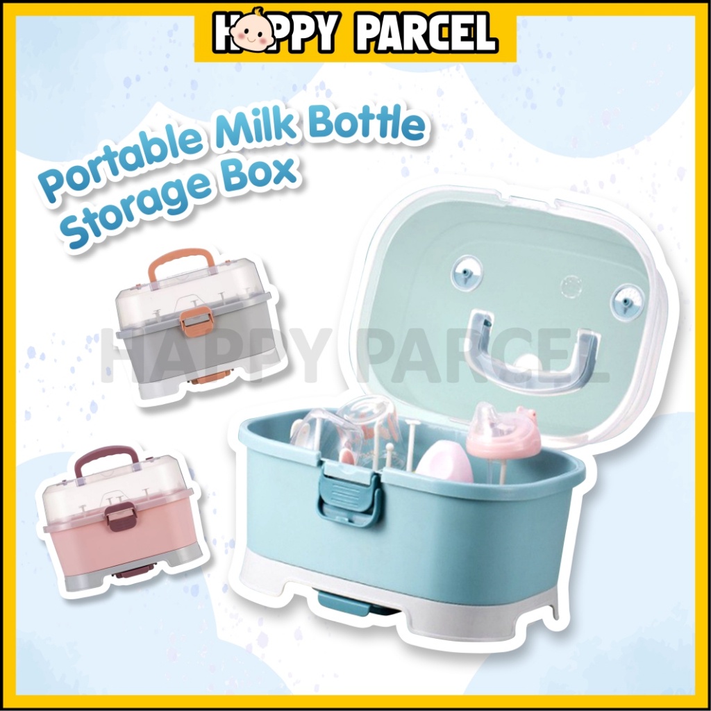 Portable Baby Milk Bottle Storage Box Tempat Letak Botol Susu Baby Milk Bottle Drying Racks