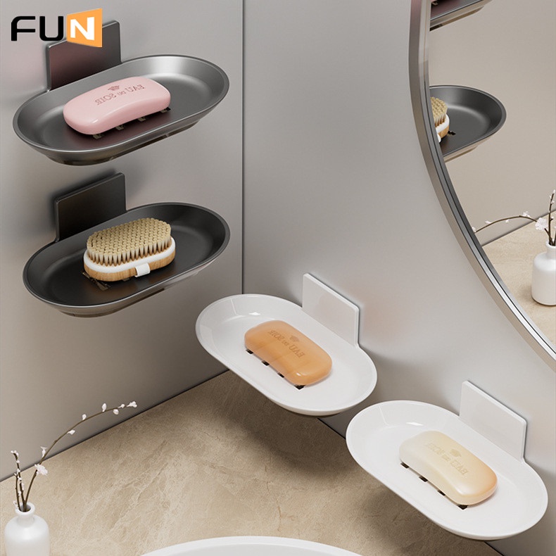 [FUN] Perforation-free Soap Box Wall-Mounted Soap Rack Space Aluminum ...