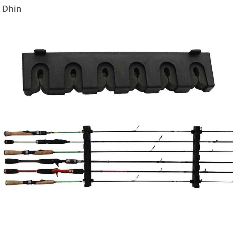 [Dhin] Fishing Rod Holders 6Rod Rack Vertical Pole Holder Wall Mount Modular COD Shopee Malaysia