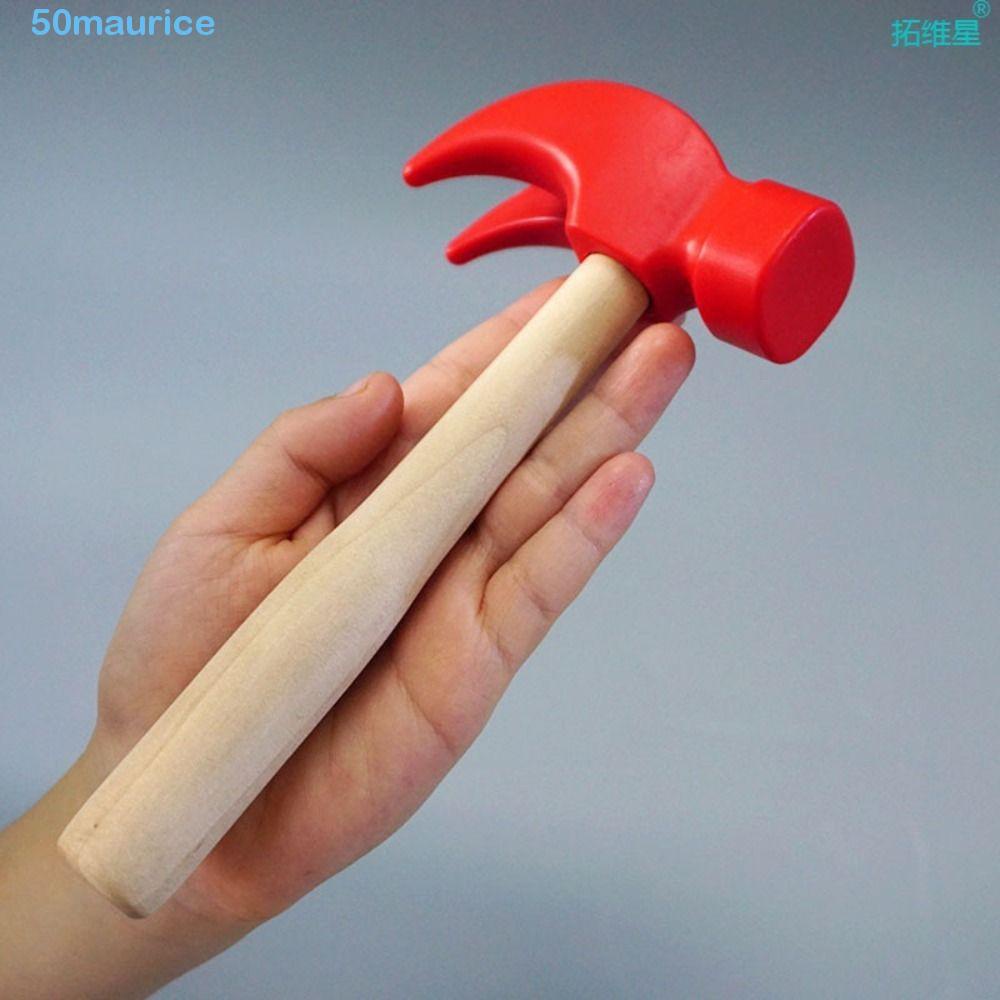 MAURICE Mini Hammer, Wooden Handle Light Wooden Simulation Hammer, Toy