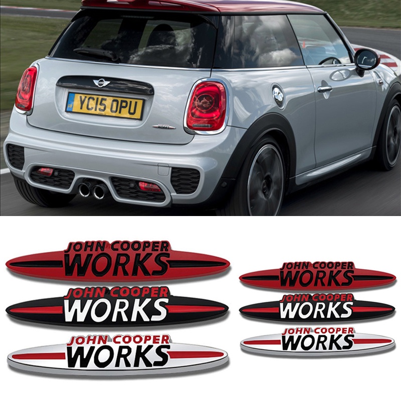 Metal Car Body Sticker for JCW Worsk Logo MINI cooper R53 R55 ...