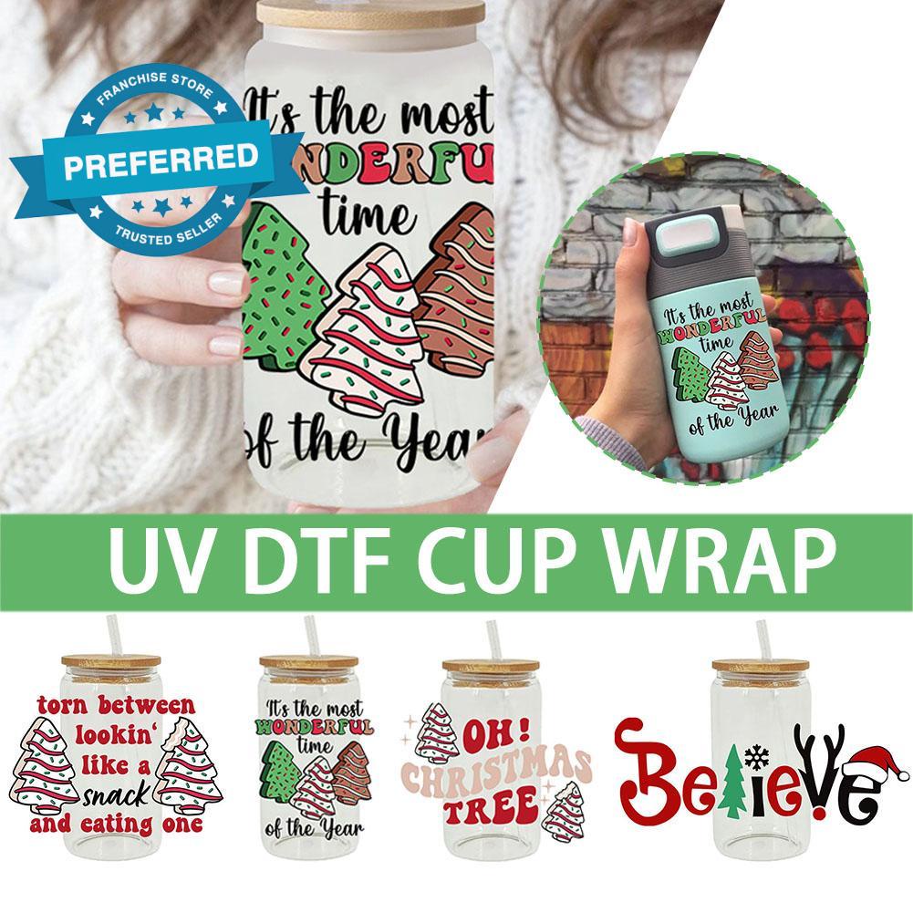 UV DTF Cup Wrap Transfer Cup Decals Waterproof Rub on Transfers Mug  Stickers 