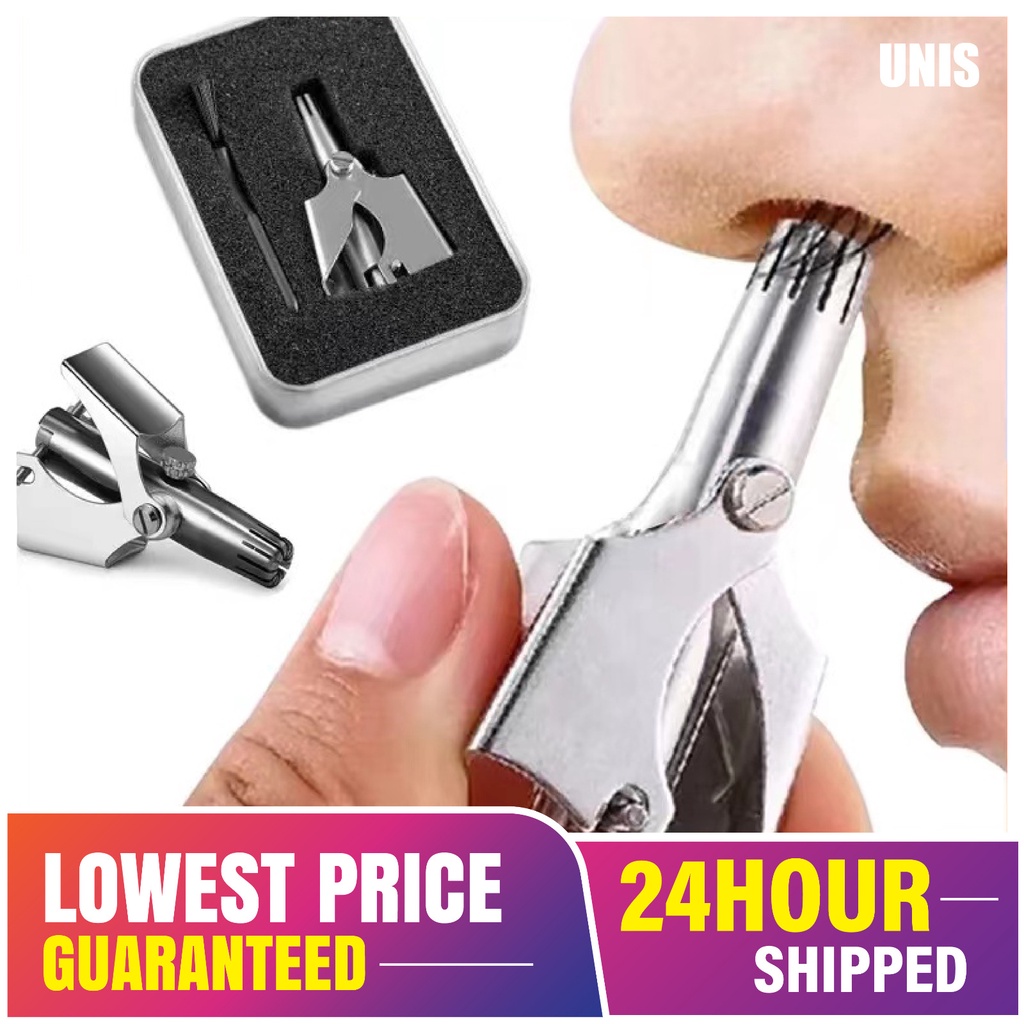 UNIS Stainless steel Gunting Bulu Hidung trimmer Rambut Nose Trimmer