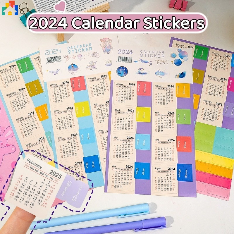 Creative 2024 2025 DIY Yearly Monthly Daily Schedule Calendar Tab