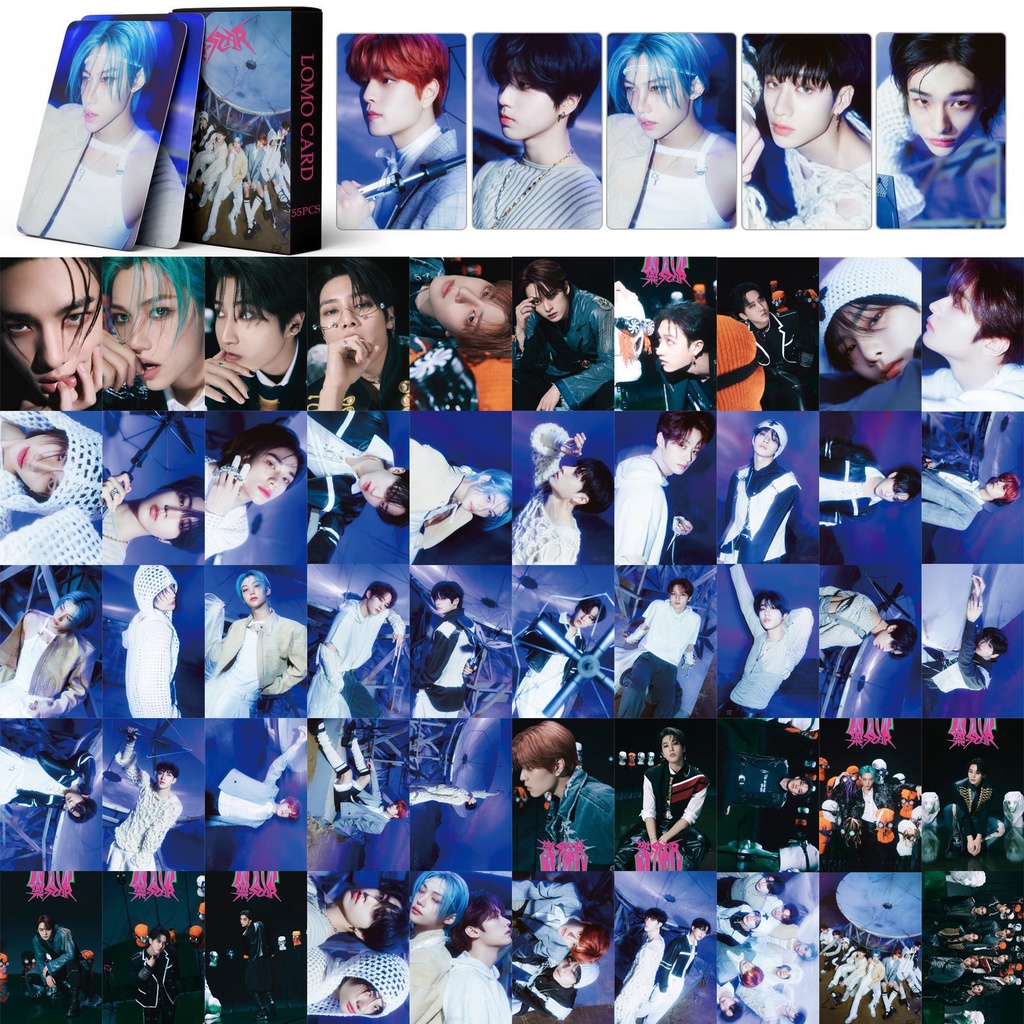 55pcs STRAY KIDS Lomo cards Perfect Day 2024 SEASON’S GREETINGS Rock ...