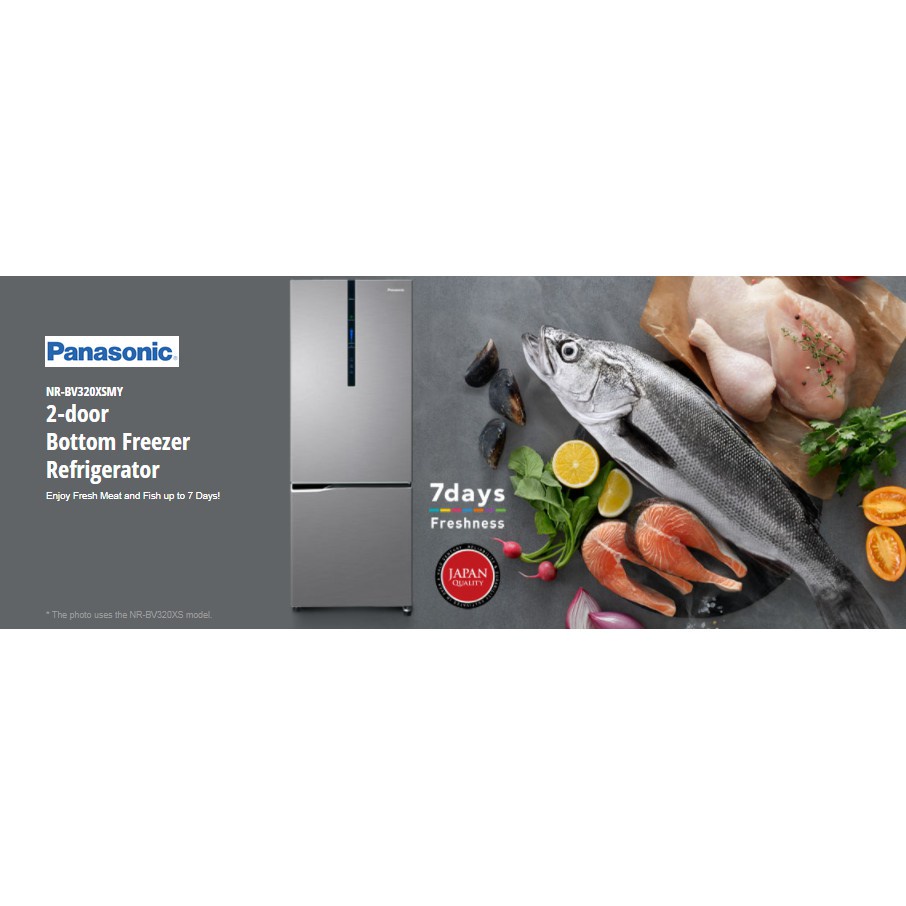 (DELIVER KL AND SELANGOR) PANASONIC NRBV320XSMY 322L 2Door Bottom