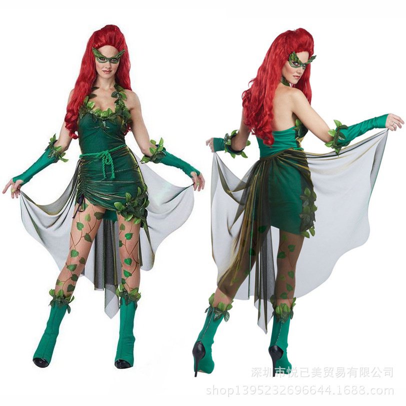 24 Hours Delivery Halloween Adult Female Sexy Elf Green Fairy Suit ...