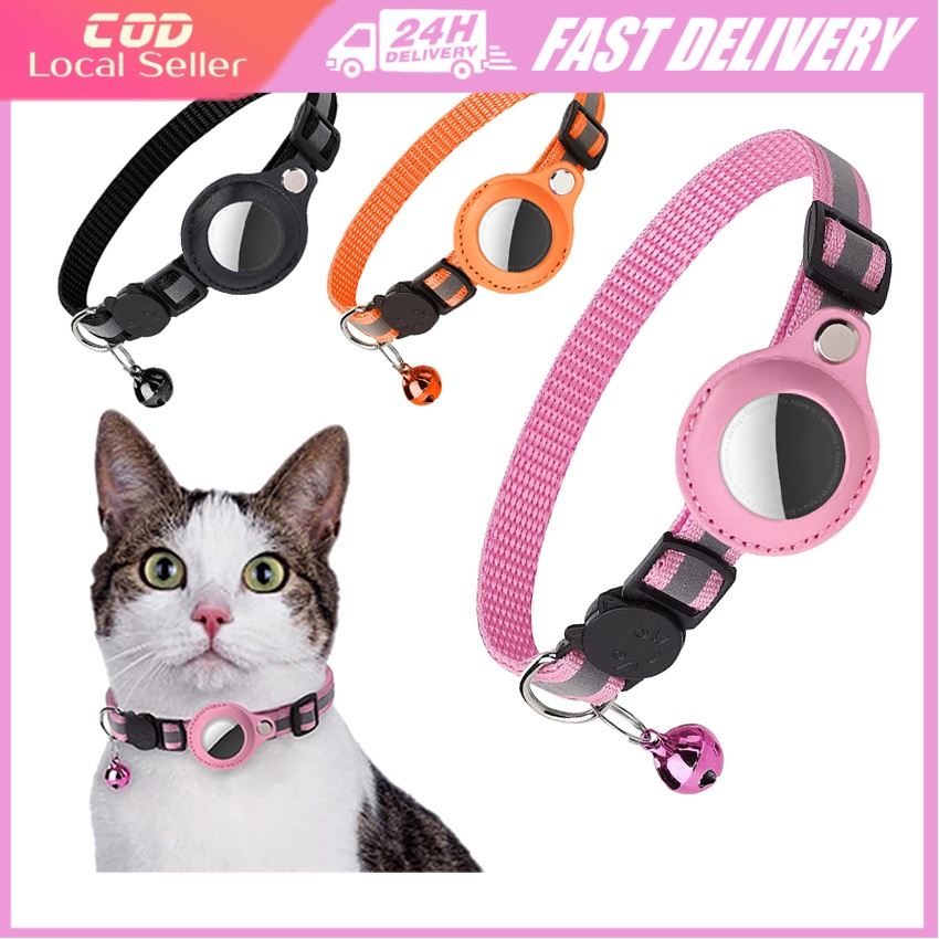 AirTag Pet Collar Cover nylon Band Cat Collars AntiLost Airtag Strips
