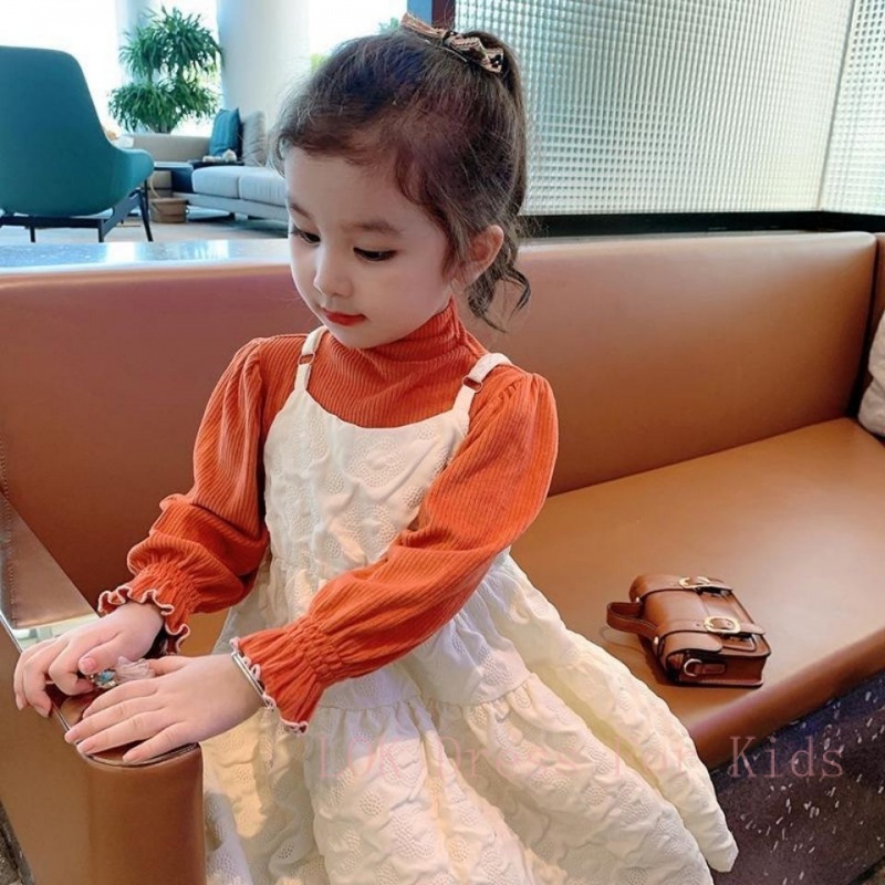 Korean Long Sleeve Dress Child  Sleeve Girl Dress Cute Fashion