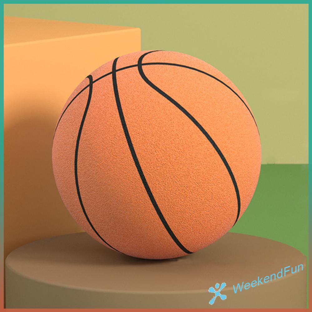 WE☆ Bouncing Mute Ball Indoor Silent Basketball 24cm Foam Basketball Silent  Soft Ball Size 7 Air Bounce Basket Ball 7 Sports Toy