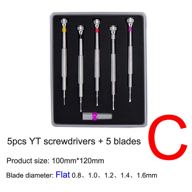 Precision Watch Repair Tool Boxed Flat Straight Screwdriver for Mobilephone Watchmaker Small Screwdrivers Set with Spare Blades Shopee Malaysia