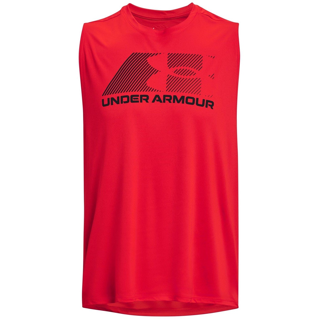 Under Armour Mens Velocity Grap Mens Performance Tank (Red/Black