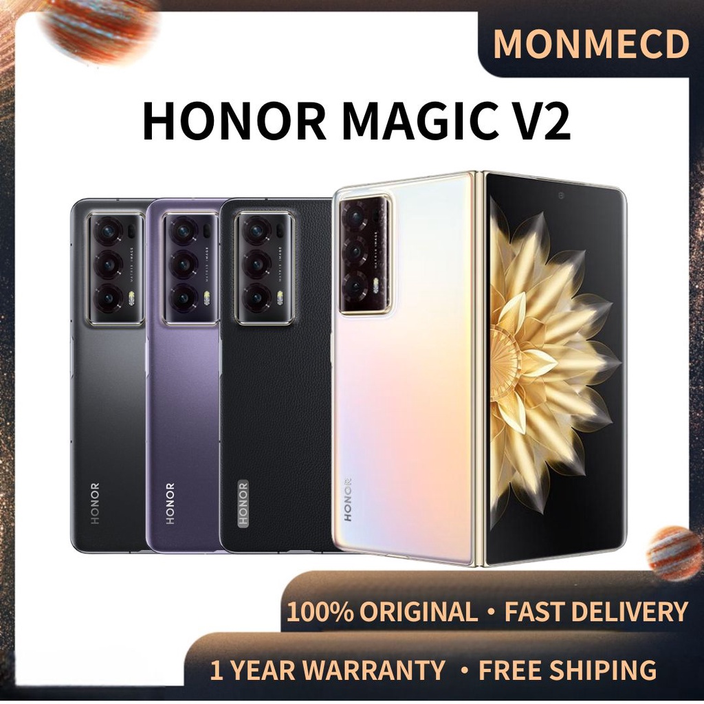 Original Honor Magic V2 5G Snapdragon 8 Gen 2 7.92 Folded Screen 66W 50MP  512GB