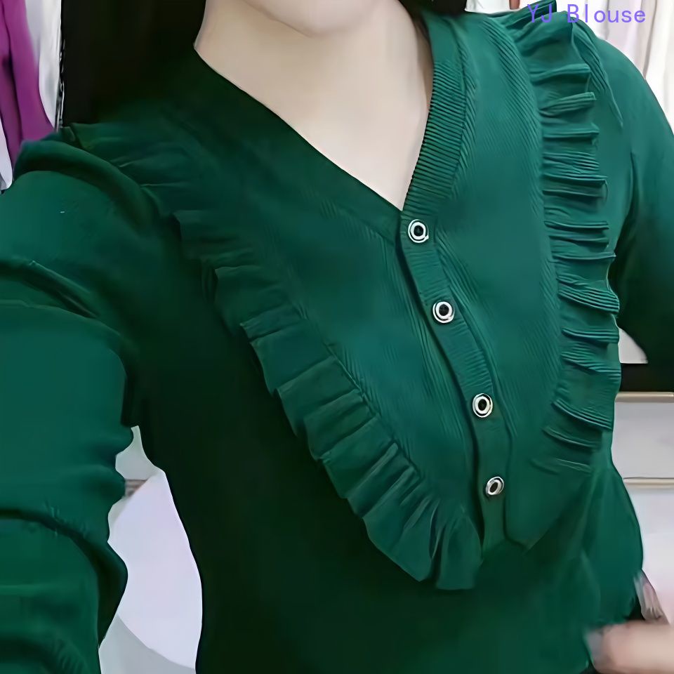 V NECK KOREAN BLOUSE (BUY 1 TAKE 1) main image 0