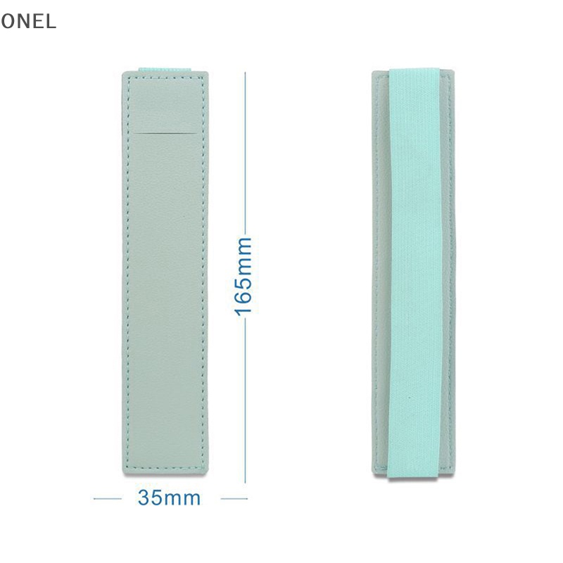 on Adjustable Elastic Band Pen Holder Colorful PU Leather Pen Sleeve