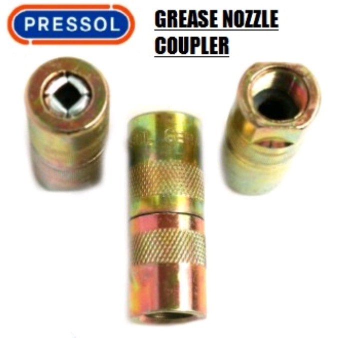 PRESSOL GERMANY Grease Gun Nipple Steel / 1/8" BSP Grease Nozzle Coupler / 4 Jaw Grease Nipple