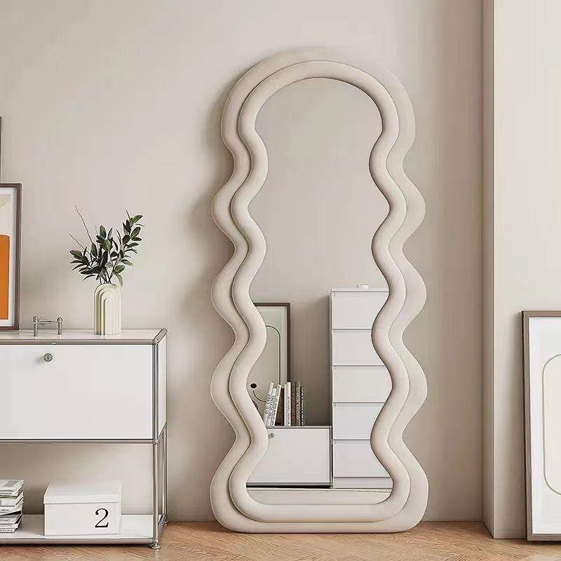 Wave Mirror Bedroom Dressing Mirror Vertical Full Body Mirror Wall ...