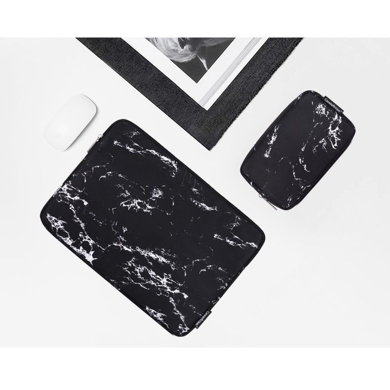 (11~15 Inch) MR Typo Laptop Bag Marble Pattern Laptop Sleeves Case ...