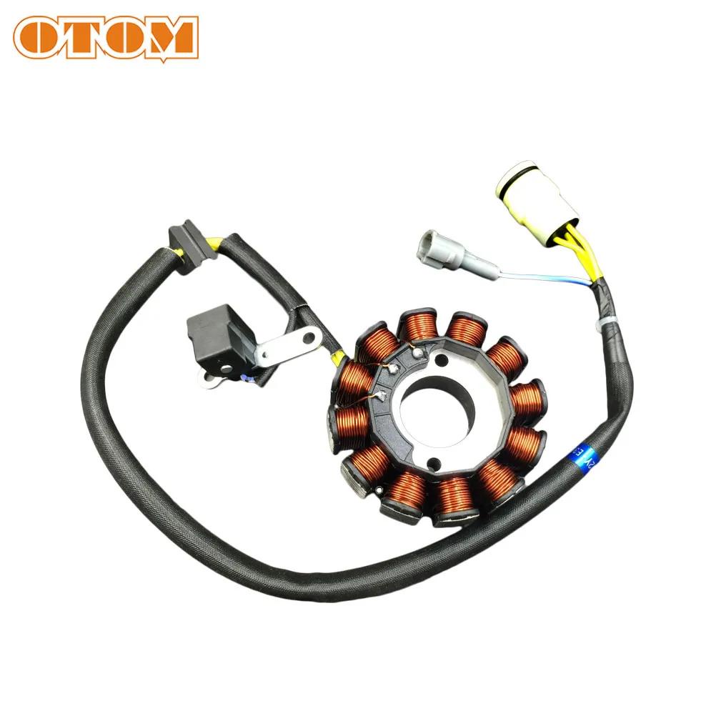 OTOM Motorcycle Coil DC 12 Poles Generator Stator Loop Assembly