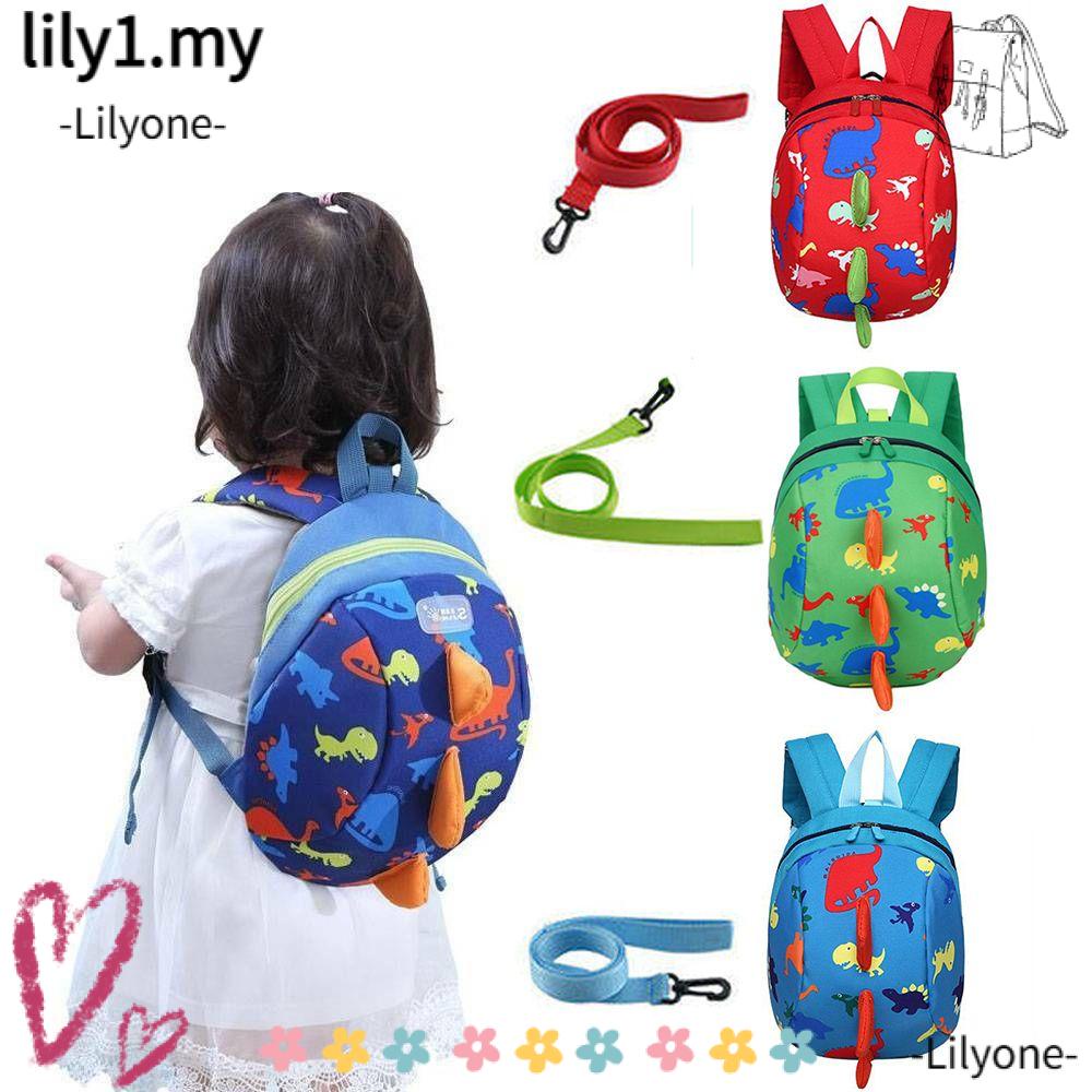 LILYONE Baby Backpack With Reins Toddler Antilost Dinosaur School Bags