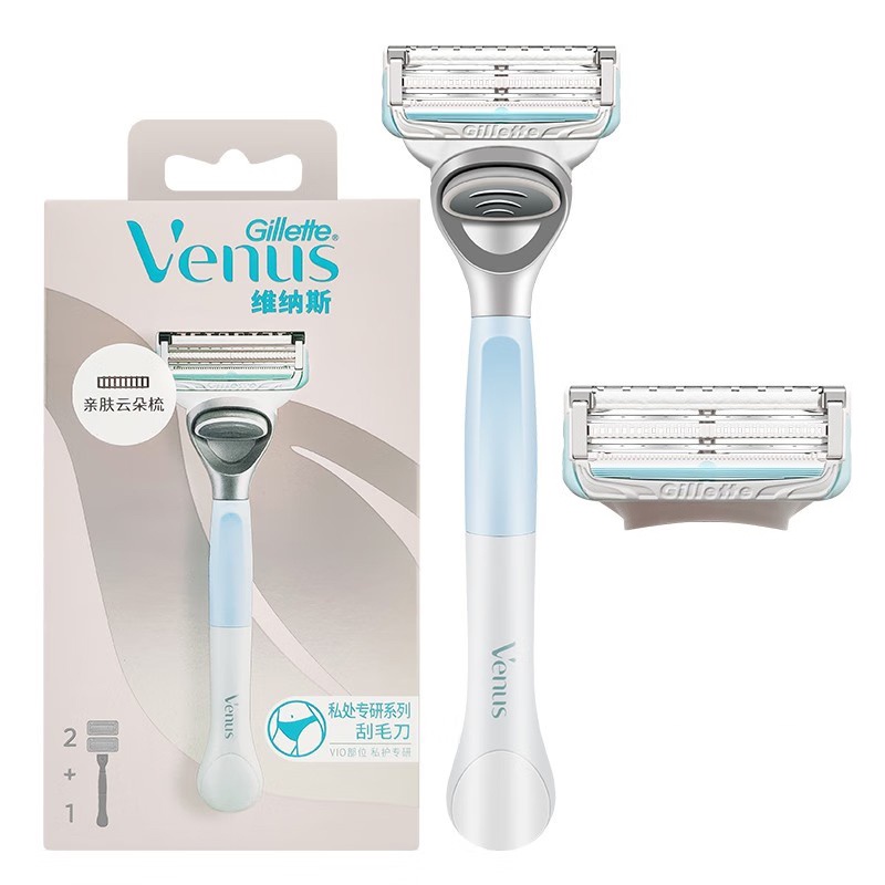 Gillette Venus For Pubic Hair & Skin Women's Razor with 2 Blade Refills