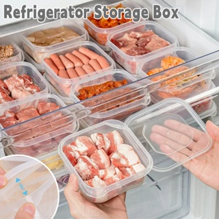 Refrigerator Storage Box 4/6 Grid Food Vegetable Fruit Storage Box Fridge  Organizer Drain Basket Meat
