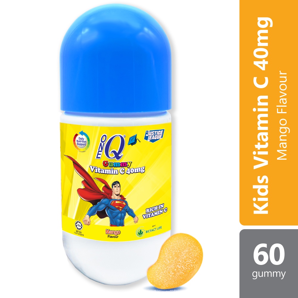 One Q Gummy Vitamin C 40mg Bottle - Mango Flavour (60's) | Shopee Malaysia