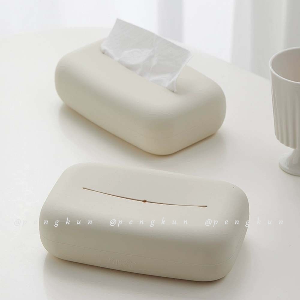 Cream Style Tissue Box Silicone Creative Simple Living Room Paper Box ...