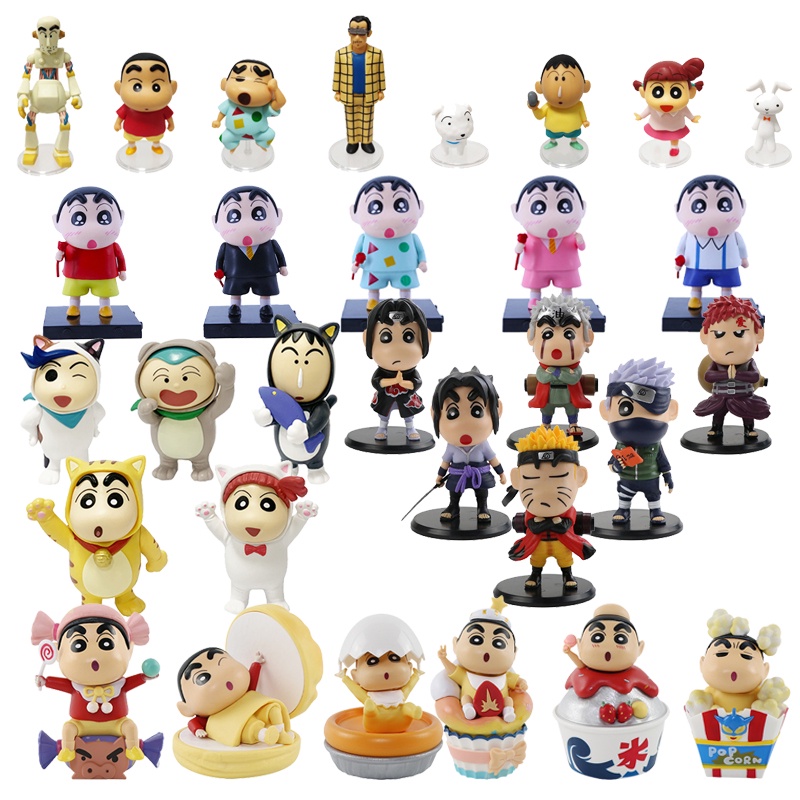 4/5/6/8 Pcs Crayon Shin-chan Shinnosuke Nohara Set Action Figure Set ...