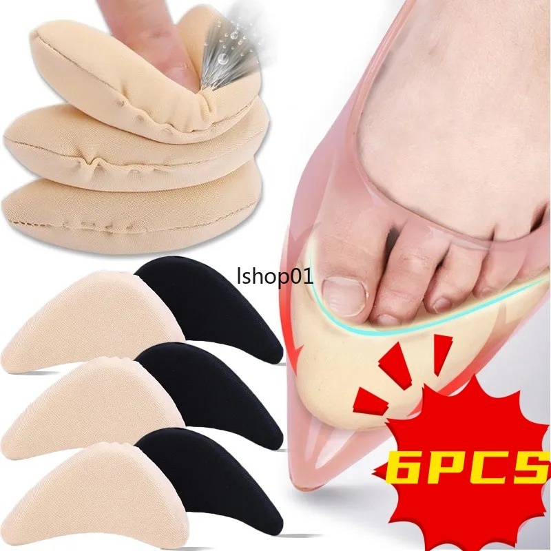6pcs High Heel Toe Plug Insert Adjustment Size Insoles Women Shoes Toe ...
