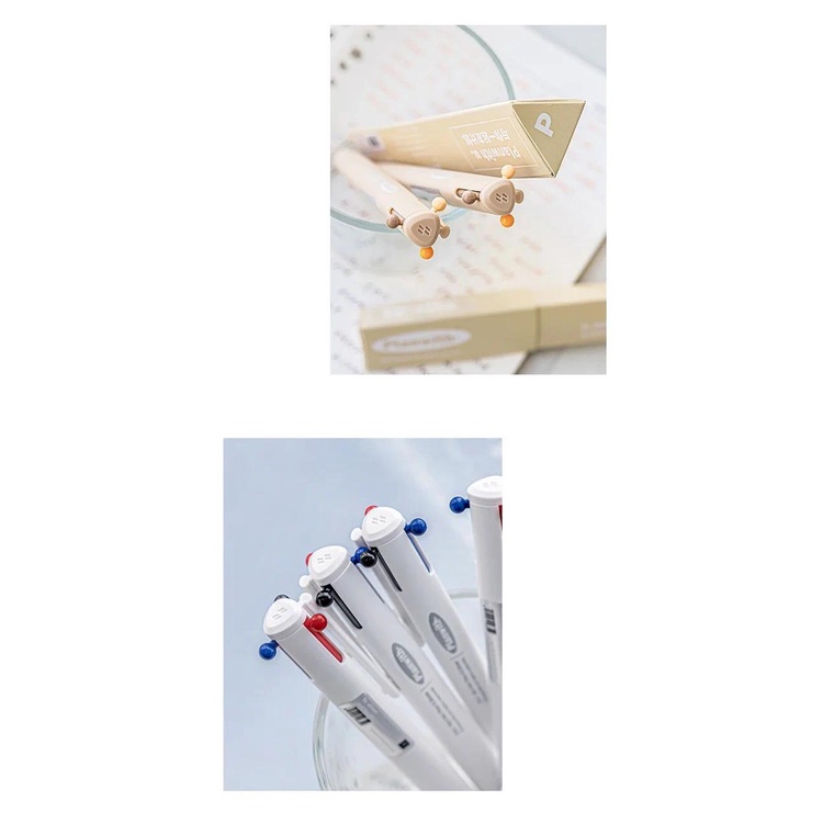JIANWU Triangular Shape Press Three-color Gel Pen 0.5mm Quick Drying ...