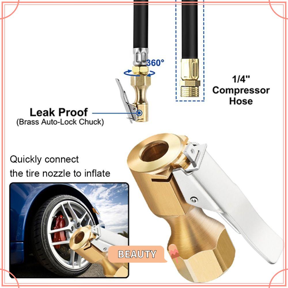 BEAUTYONE Tire Inflation Valve Adapter, Deflated Portable Tire Inflatable Nozzle, Professional 1