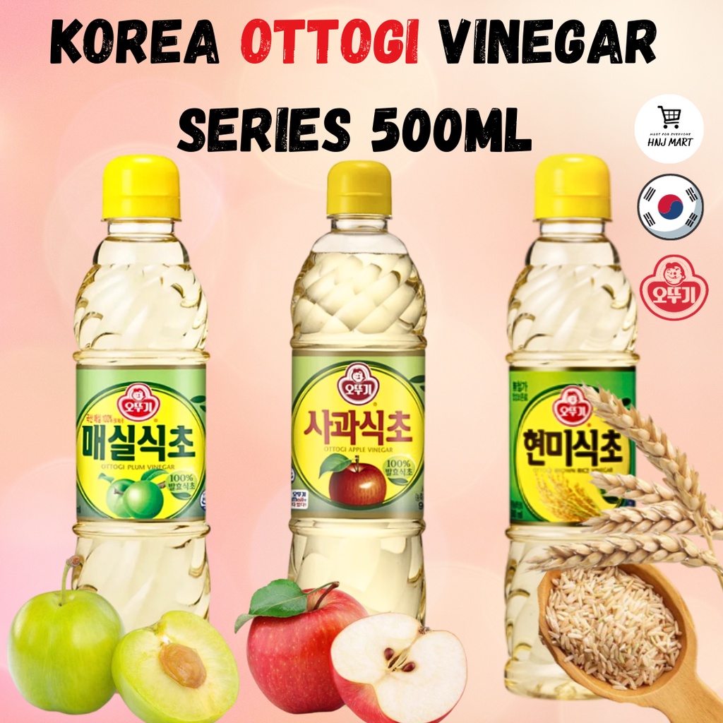 Korea Ottogi Vinegar 500ml Apple Vinegar Plum Vinegar Brown Rice Vinegar Shopee Malaysia